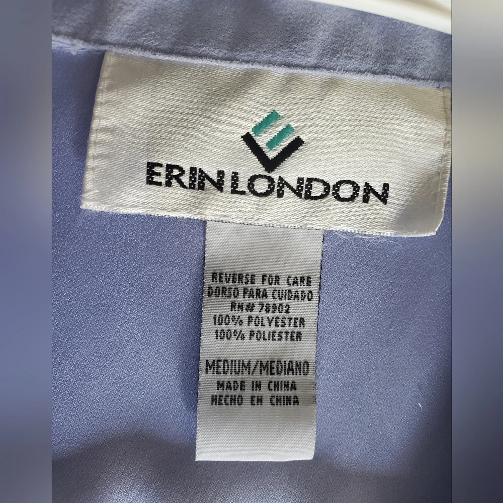 Erin London Shacket‎ Medium Lilac Faux Suede Button Down Layering Office Church